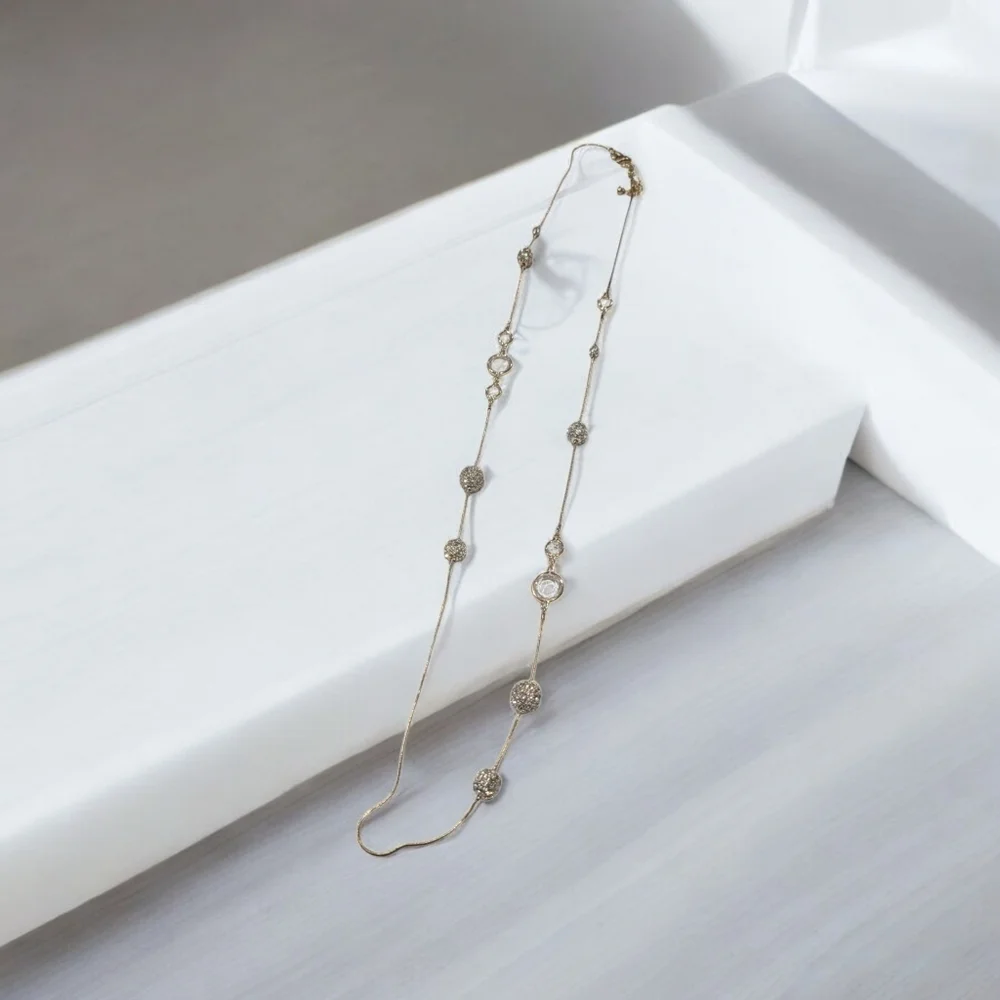 Chico's Gold and Sparkle Chico's Drape Necklace